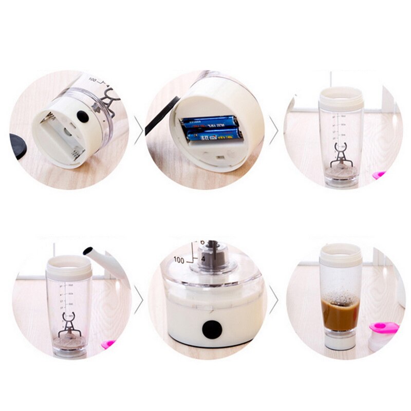 Portable Electric Mixing Water Bottle Self Stirring Protein Shaker Cup