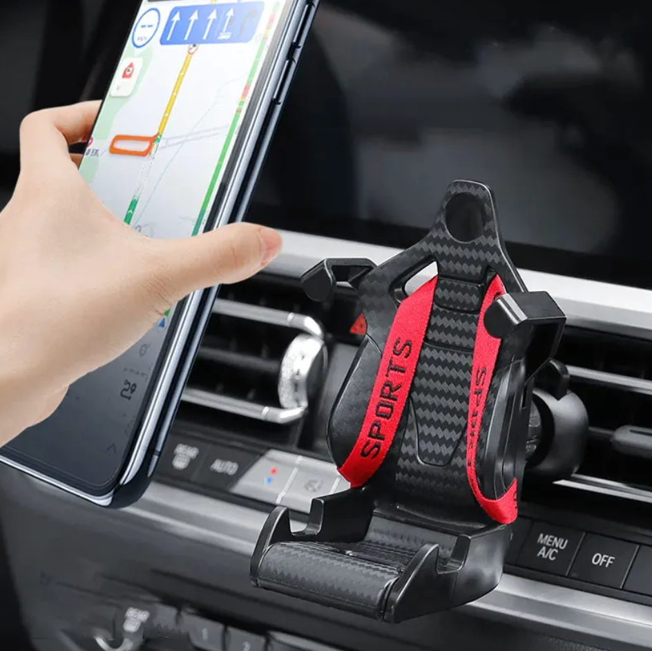 Racing Seat Car Phone Holder  360° Rotatable Air Vent Clip