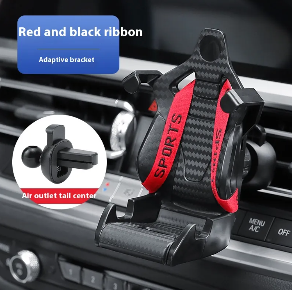 Racing Seat Car Phone Holder  360° Rotatable Air Vent Clip