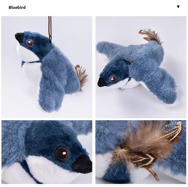 Flapping Bird Cat Toy  Interactive USB Rechargeable Cat Toy