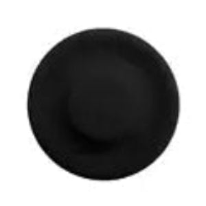 Black plate on a white background